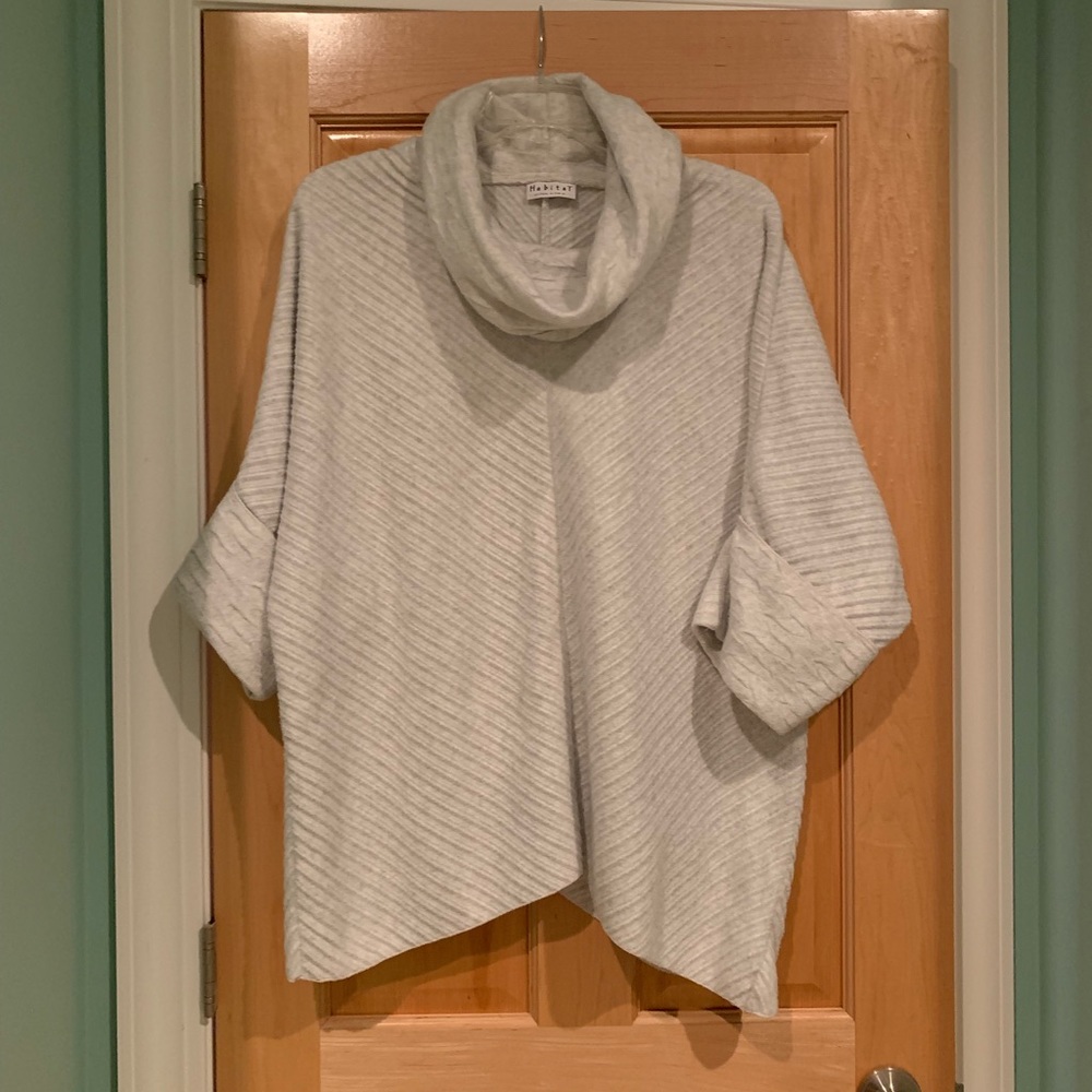 Soft, white cowl neck sweater